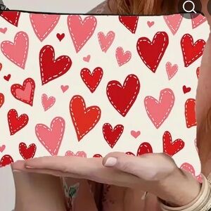 Heart Patterned Clutch Bag